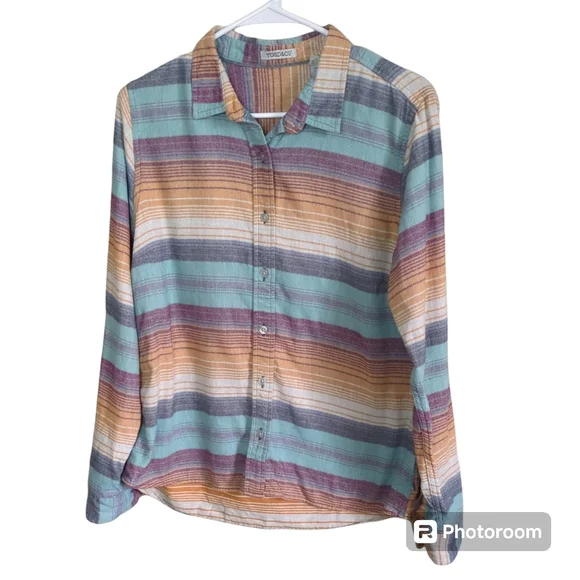 Toad & Co. Lightfoot Long Sleeve Shirt Lightweight Flannel Multi Colour Size M - Picture 1 of 6